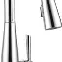 Delta Faucet Essa Chrome Bar Faucet with Pull Down Sprayer, Chrome Bar Sink Faucet Single Hole, Wet Bar Faucets Single Hole, Prep Sink Faucet, Faucet for Bar Sink, Chrome 9913-DST