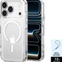 PAUL B for 2025 iPhone 17 Pro Case (Compatible with MagSafe) Military Grade Drop Protection(Drop Tested up to 13FT) Anti Yellowing | Magnetic Rugged Shockproof Phone Cover (Clear, iPhone 17 Pro)