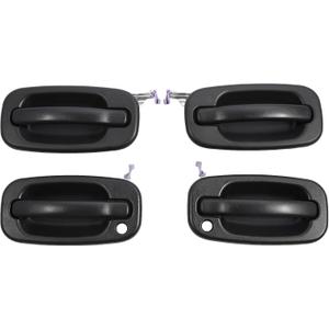 Exterior Door Handle Set, Compatible with 1999-2007 Chevy Silverado Suburban Tahoe Avalanche, GMC Sierra Yukon, Cadillac Escalade, Front & Rear Left Driver & Right Passenger | 15034986 15721571 77262