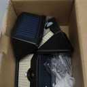 HMCITY 120 LED Outdoor Solar Lights with Motion Sensor and 3 Lighting Modes, IP65 Waterproof Wide Solar Wall Lights Ideal for Garden Patio Yard (Front Button 6Packs, Daylight White, 6500K)