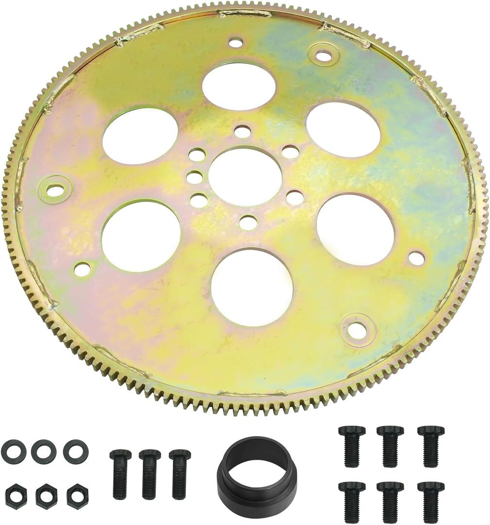 LS Flexplate Adapter w/bolts Kit Compatible with GM Gen lll LS1/ LS6/ LS2 Engines And 5.3/6.0 Truck Engines, TH350 700R4 200-4R 4L60 transmission adapter Kit Replace 91604000 57534610