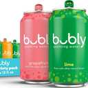 bubly Sparkling Water, Tropical Thrill 3 Flavor Variety Pack (Lime, Grapefruit, Mango), Zero Sugar & Zero Calories, Seltzer Water, 12 Fl oz Cans (Pack of 18) (EXP 12/14/26)