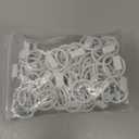 44 Pack Metal Curtain Rings with Clips, Drapery Clips with Rings, Drapes Rings 1 in I D, Fits Diameter 6/8 in Curtain Rod, White