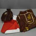 Morph Bavarian Lederhosen Costume Men Oktoberfest Costume German Outfit Traditional Bavarian Attire (Large, Brown)