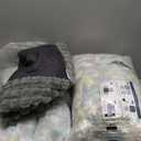 Cute Small Dog Couch Bed  Supportive & Fluffy Pet Sofa with Faux Rabbit Fur Washable Cover in 3D Diamond Pattern, 30" Grey