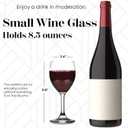 Vikko 8.5 Ounce Small Wine Glasses Set of 6, Fancy Red and White Wine Glass, Durable Stem, Copas De Vino Dishwasher Safe