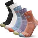innotree Merino Wool Hiking Socks for Women Quarter Ankle Crew Thermal Cushion Moisture Wicking Socks,5 Pairs