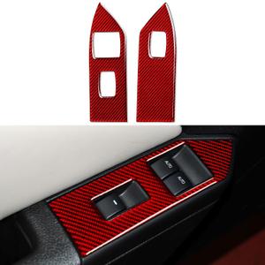 Car Window Lift Switch Sticker Carbon Fiber Decal Cover for Ford Mustang GT Shelby 2005 2006 2007 2008 2009 S197 Accessories