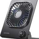 Desk Fan, 6.61''Ultra-thin 5000mAh Battery Powered Fan with Powerful Wind,100 Speeds Adjustable&Digital Display,Timer,Ultra-quiet Small Portable Fan for Bedroom,Office,Travel,Summer Essentials (Black)