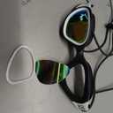 Swim Goggles, Polarized Adult Swimming Goggles Bungee Strap No Hair Pulling Anti-fog Pool Goggles for Men Women