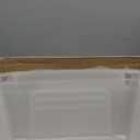 IRIS USA 32 Qt Stackable Plastic Storage Bins with Lids, 4 Pack - BPA-Free, Made in USA - See-Through Organizing Solution, Latches, Durable Nestable Containers, Secure Pull Handle - Clear