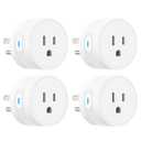 EIGHTREE Smart Plug 2025 Upgrade to 15A, Bluetooth & Wi-Fi Outlet Plug Dual Connection, Voice Control, Remote Control Outlet Timer Indoor, Smart Plugs That Work with Alexa & Google, 2.4GHz Wi-Fi Only