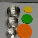 304 Stainless Steel Containers with Lids Small for Lunch Food/Snacks, Leak-Proof and Round Stainless Steel Food Storage Containers for Back to School Kids, 3 Pack Stackable (4oz, 8oz, 14oz) (3 Pack(Orange, Green, Yellow))