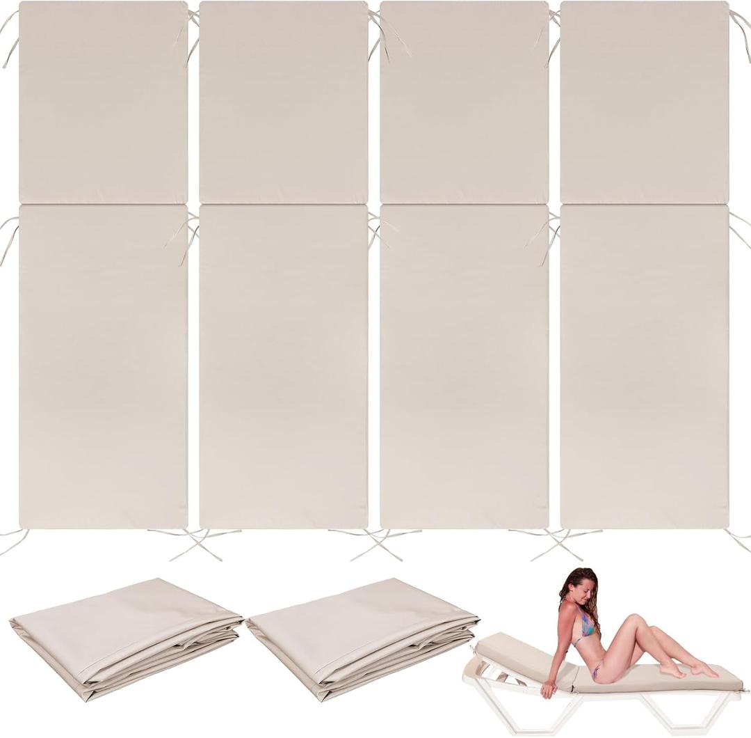 4 Pcs Waterproof Chaise Lounge Cushion Cover Outdoor (Not Includes Cushion) 72 x 21 x 3 Inch Chair Replacement Cover Chaise Slipcover with Zipper Ties for Patio Pool (Beige)
Visit the FuWeave Store
4.2 
4.2 out of 5 stars
    16 ratings
$82.99
$82
.
99