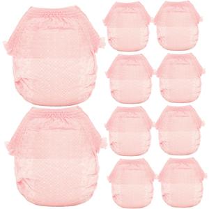 Dog Diapers Female 10Pcs Absorbent Puppy Diapers Female Breathable Disposable Dog Leakproof Period for Pet in Heat, Period, Urination, Training M