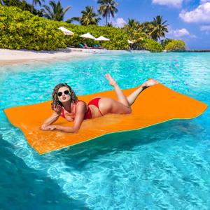 6/9/12 Floating Mats, XPE Foam Water Mat with Unlimited Fun, Suitable for Adult and Pets or Multiple Users, Floating Lily Pad for Water Recreation on Pool, Beach, Ocean, Lake