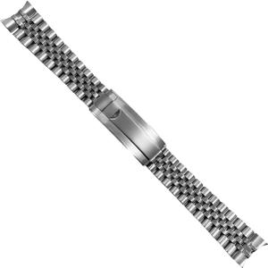 Jubilee Watch Band Replacement For Rolex Datejust 16013 16233 16234 Submariner Gmt adjustment buckle Glossy steel color Adjustment 20mm