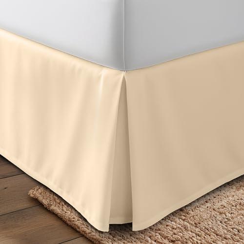 Utopia Bedding Queen Bed Skirt - Soft Quadruple Pleated Ruffle - Easy Fit 76" Lwith 16 Inch Tailored Drop - Hotel Quality, Shrinkage and Fade Resistant (Queen, Beige)