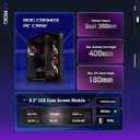 ASUS ROG Cronox ARGB Gaming PC Case, x4 ARGB Fans, Curved Tempered Glass, GPU's up to 400mm, BTF Compatible, 9.2" Screen