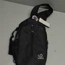 WATERFLY Crossbody Sling Backpack Sling Bag Travel Hiking Chest Bag Daypack (Black)