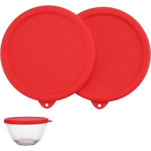 Silicone Replacement Lids for Pyrex 7401-s 3-Cup Sculpted Glass & Tinted Glass Bowls Mixing Bowls, 2-Pack (Only Lid)