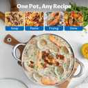 BEZIA Large 12 Quart Nonstick Stock Pot with Lid, Induction Cooking Pot Soup Pot, Non-toxic and Oven Safe, Perfect for Stews, Soups and All Stovetops, PFOA PFAS Free