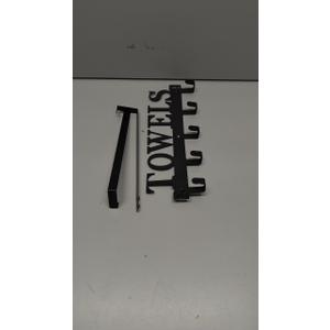 Kuhome Over The Door Hooks, Towel Holder for Bathroom, Door Mount Towel Rack Towel Hooks for Bedroom Beach Towels Bathrobe Wall Mount Hang on The Door Cabinet Cupboard Metal Sandblasted (Black)