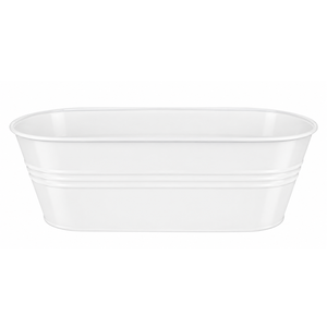30cm Wilko Metal Trough Planter - White, 4pcs