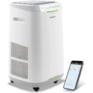 Nuwave Forever Smart Air Purifier for Home, Never Replace Air Filter System, Patented 7-Stage Filtration, Cleans Large Room up to 2,002 Sq Ft, Adjustable Flow Panel, Washable & Reusable Filters (White) 47266
