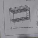 Bellemave Twin XL Over Twin XL Bunk Bed with Headboard and Build in Ladder, Heavy Duty Bunk Beds with Full Length Guardrail, Easy Assemble, Mattress Not Included, White