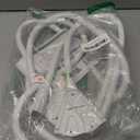 YOJOE 3-Outlets Indoor Outdoor Extension Cord, 3 Prong 15A Weatherproof Power Cord Multiple Outlets, 10 Gauge Heavy Duty 12 ft White Extension Cord for Garage, Garden, 10/3 SJTW UL Listed