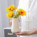 Beige Vase - Beige Ceramic Vase, 6 Neutral vase Home Decor, Boho Off White Cream Vases for Flower, Minimalist Modern Ivory vases for Centerpieces, Room Decor, Living Room, Bedroom or Gift