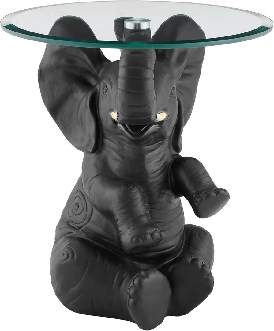Powell Company Powell Pach Elephant Side Accent Table, Gray