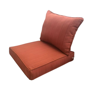 MEETHASUNY Outdoor Patio Furniture Replacement Cushions,25X25X5 Inch Deep Seat Chair Seat Back Cushion Set, All Weather Breathable Sectional Cushions for Patio Furniture Couch Loveseat, Brick Red  