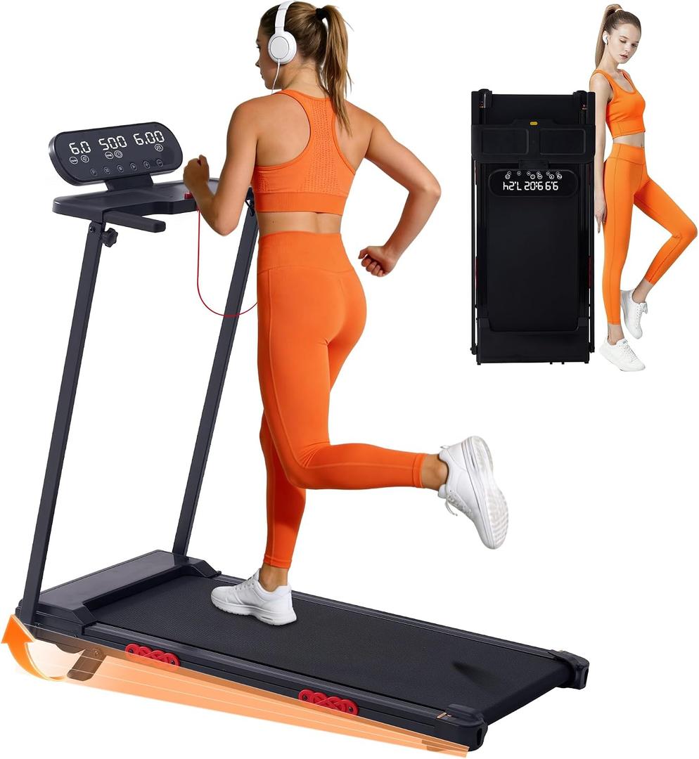 Walking Pad Treadmill with Incline, 2026 Upgrade Portable Treadmill with Handles for Home Small, 3.5HP Small Walking Pad with Handle Bar, 0.6-10.0MPH, 400LBS