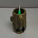 Ceramic Hamster Hideout, Dwarf & Syrian Hamster Hut with Double Doors, Anti-Bite Hideaway House for Mice & Gerbils (Light Green)