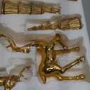 Hommtina Reindeer Christmas Decoration and Mini Trees, Lucky Reindeer Statues for Indoor Home Decor, Tabletop Mantle Cabinet Desktop Office (Rose Gold)