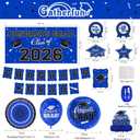 Graduation Decorations 2026 Set - Congrats Grad Banner, Class of 2026 Backdrop, Balloons & Streamers Kit - Complete Party Supplies for High School & College Celebrations