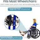 Vive Elevating Wheelchair Footrests with Padded Calf Pads (2 Pack) - Ultimate Leg Rest Accessory Replacement Parts for Wheelchairs - Foot Plates for Enhanced Comfort, Mobility, and Support, 16-19” in length x 7” in width