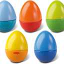 HABA Fun with Sounds Wooden Eggs - 5 Acoustic Sounds, Made in Germany, Kids Musical Instruments, Toddler Sensory Toys Montessori Toys for 2 yrs+
