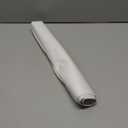 Safe Way Traction 16" X 40" White Adhesive Vinyl Anti Slip Non Skid Safety Bath Mat with Drain Cut Out