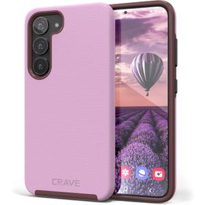 Crave for Samsung Galaxy S23 Case, Shockproof Protection Dual Layer Case for Samsung Galaxy S23 (6.1 inch) - Lilac