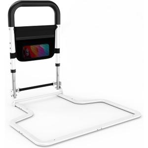 Bed Rails for Elderly Adults Safety, Surgery Patients Adjustable Bed Railings Support Assist Rail for Seniors, Fall Prevent Grab Bar with Storage Pocket, Bed Cane fit King Queen Full Twin Beds (Large)