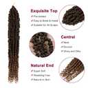 Passion Twist Hair - 8 Packs 20 Inch Passion Twist Crochet Hair For Women, Crochet Pretwisted Curly Hair Passion Twists Synthetic Braiding Hair Extensions (20 Inch 8 Packs, T30)