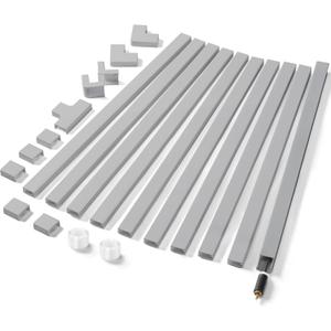 Cord Cover Wall Kit, TV Cord Hider for 1 Thick Cord, 157in Wire Covers for Cords, YCLYC Cable Hider for Wall Mount TV, Wall Cable Concealer, Cable Cover Cable Raceway 10 x L15.7, W0.78 H0.4 Grey