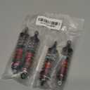 4PCS 1/10 RC Car Shocks Front & Rear Shock Absorber Damper Assembled Set Compatible with 1:10 Scale Traxxas Slash/Rustler/Stampede/Hoss VXL 4x4 2WD Replacement Parts#5862 (Black Red)