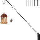 ERYTLLY Extended Reach Deck Hook Wall Pole Wall Mounted, Extensible and Adjustable 28 inch to 43 inch Bracket for Hanging Bird Feeder,Plants,Wind Chimes,Lanterns