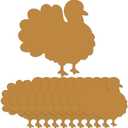 Wonmon 50 PCS Turkey Cutouts for Bulletin Board Decorations, Thanksgiving Cutouts Turkey Paper Cut Outs for Thanksgiving Fall Kids DIY Crafts Projects Classroom Office Party Decor, 4x4 in