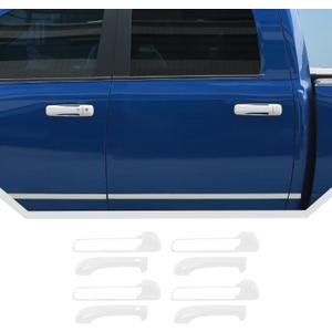 JeCar White Door Handle Cover Trim Fit for Dodge RAM 1500 2009-2016 2017 2018