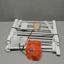 Dog Gate Indoor,18"-45" Adjustable Extra Wide Metal Short Dog Gate to Step Over, 18" Tall Small Pet Gate with 3 Extension Kits, Pressure Mounted for Doorways & Stairs (White)